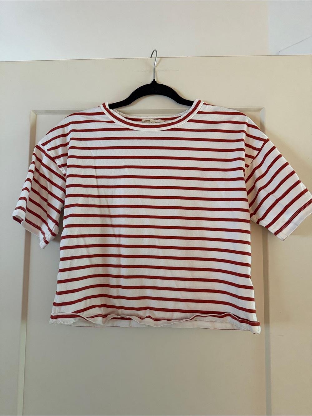 Madewell Women's Red & White Striped Tee